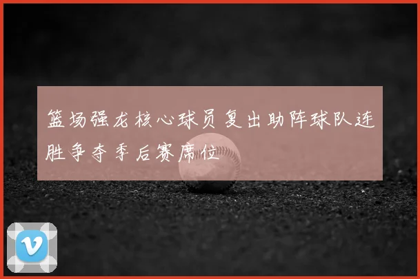 篮场强龙核心球员复出助阵球队连胜争夺季后赛席位